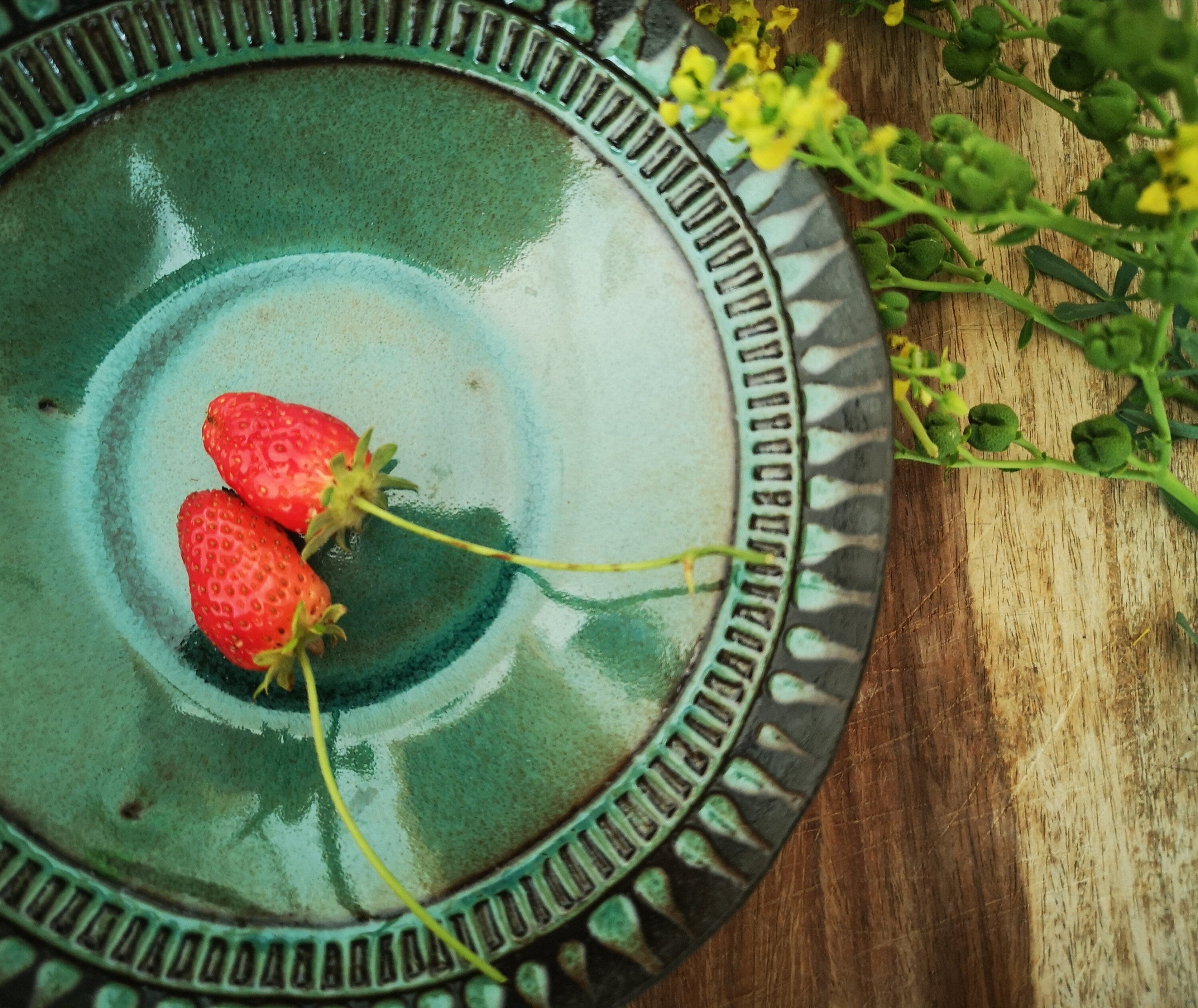 Set of 2 Turquoise Ceramic Bowls: Engraved Pottery Snack Dishes