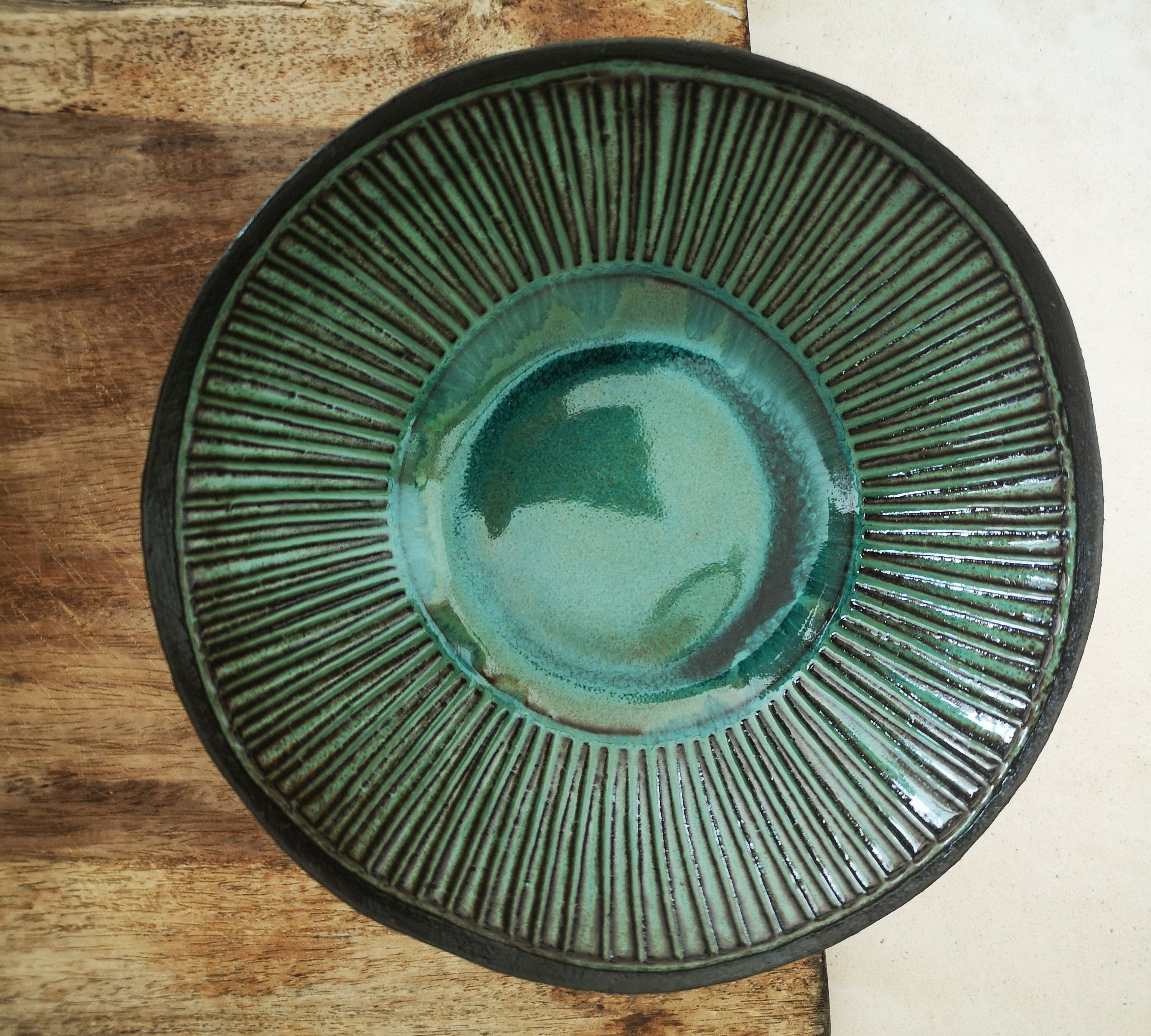 Set of 4 Turquoise Ceramic Bowls: Handmade Pottery Snack Bowls