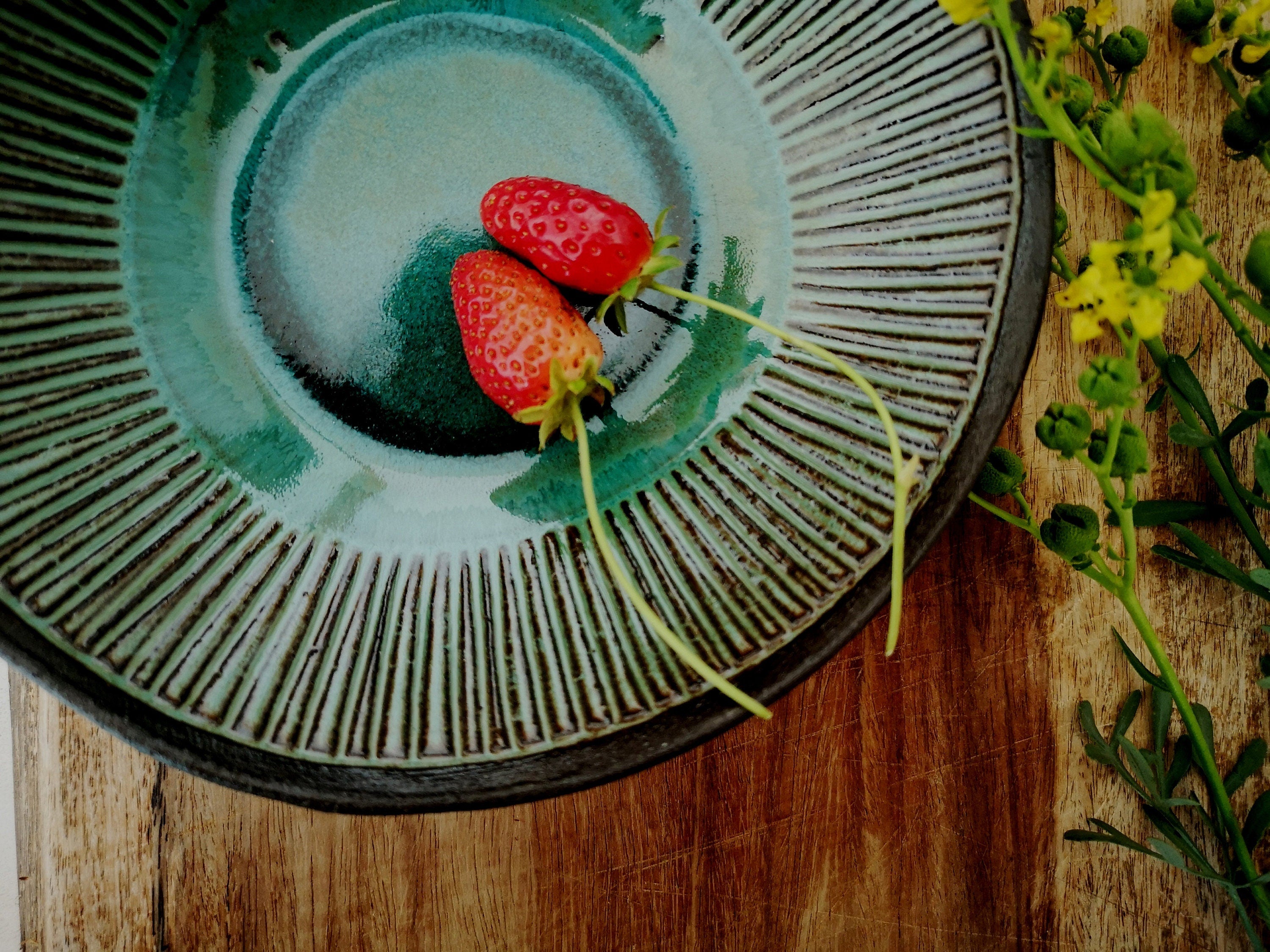 Set of 4 Turquoise Ceramic Bowls: Handmade Pottery Snack Bowls