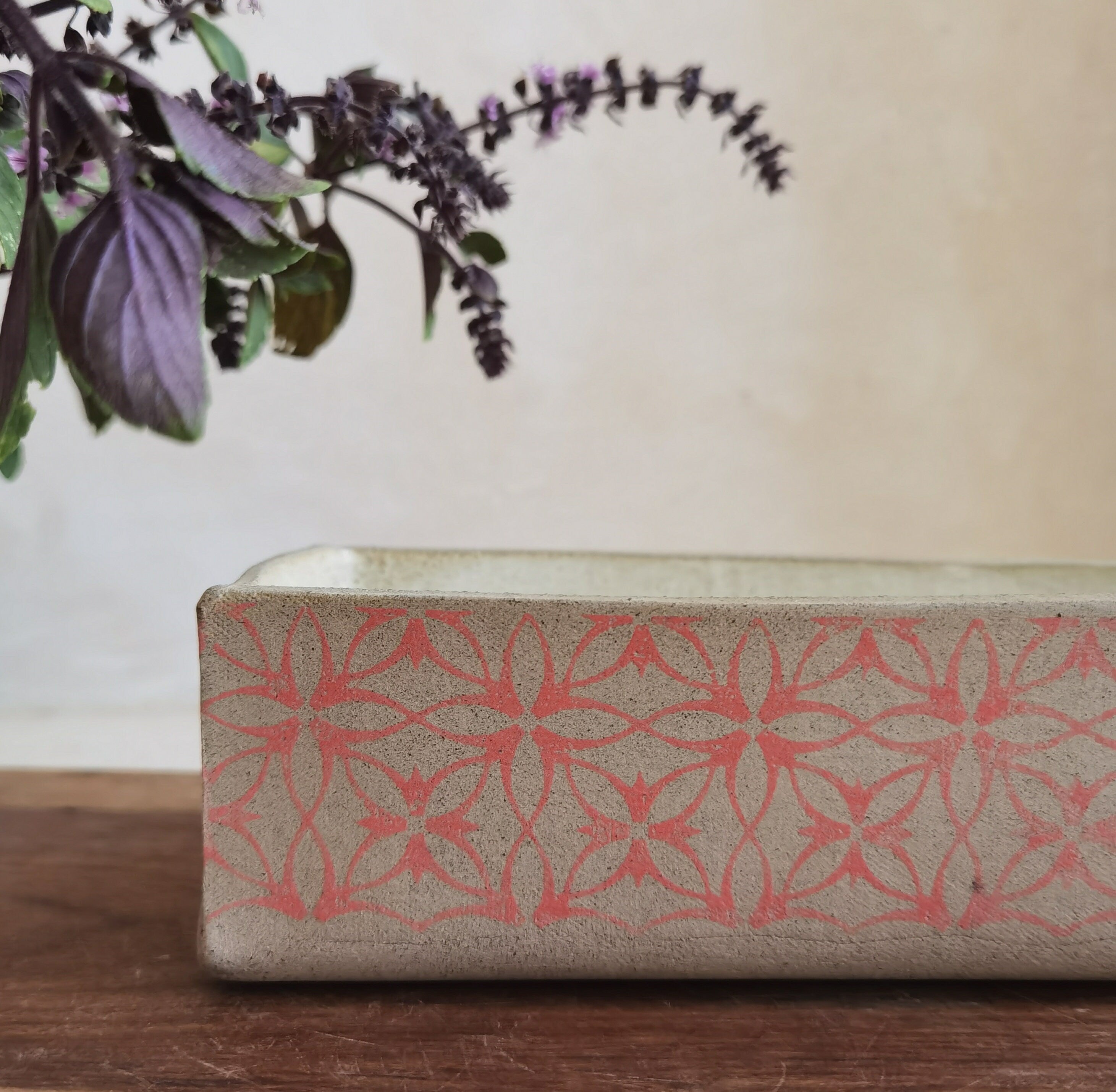 Handmade Ceramic Baking Dish: Rustic Beige Pottery Serving Dish (11.4x3.9")