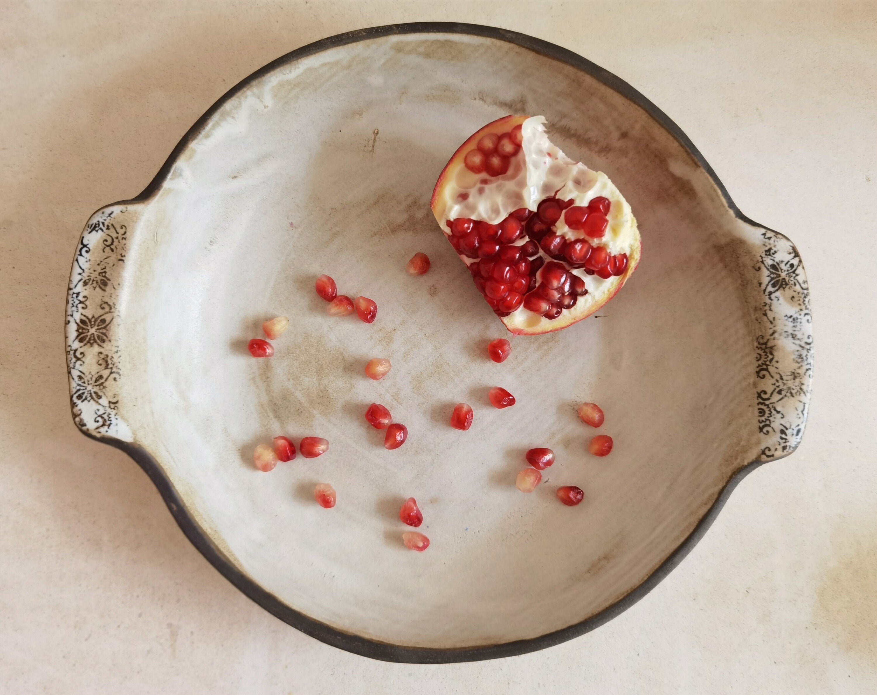 Handmade Ceramic Serving Bowl: Rustic Glazed Stoneware Dish