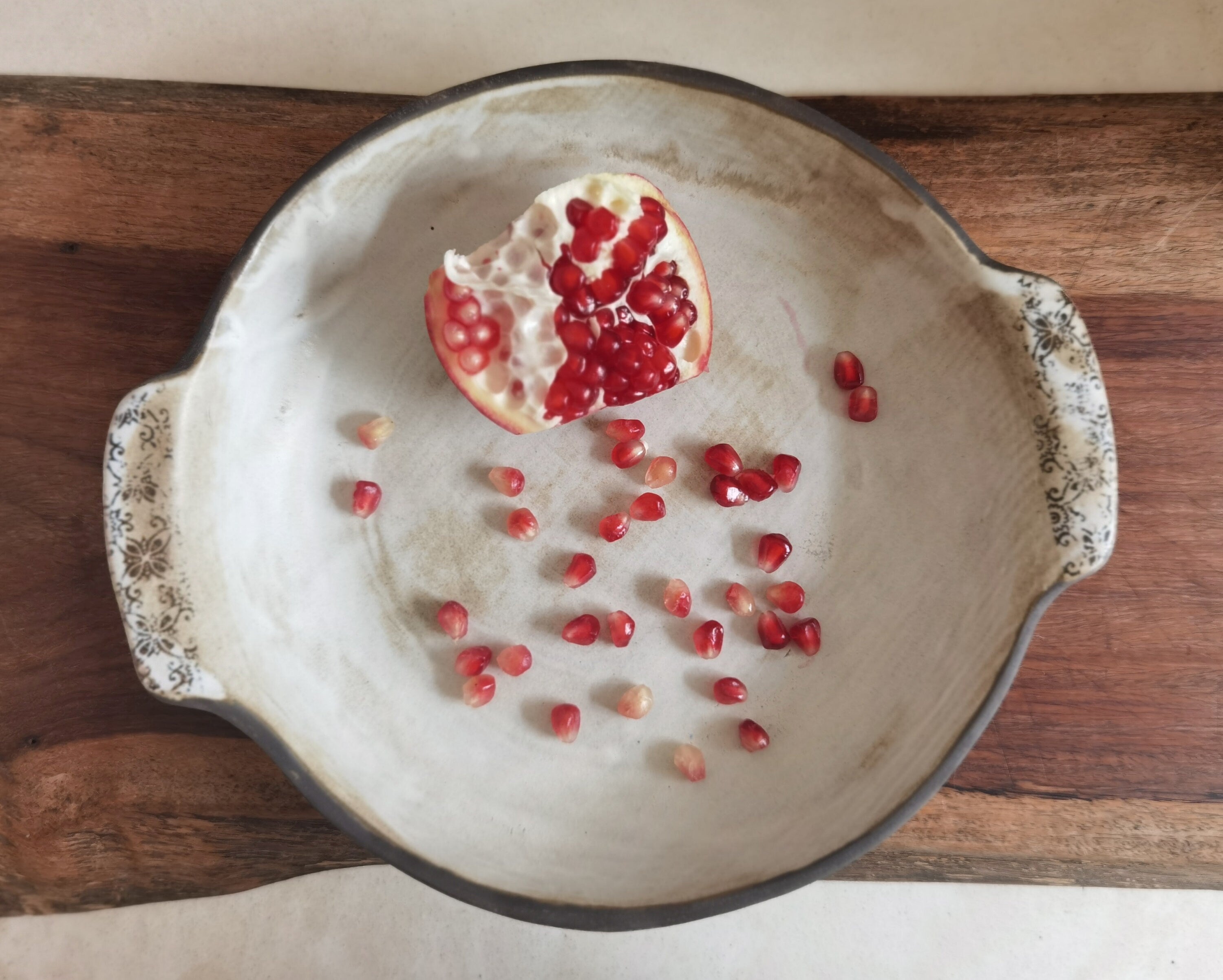 Handmade Ceramic Serving Bowl: Rustic Glazed Stoneware Dish