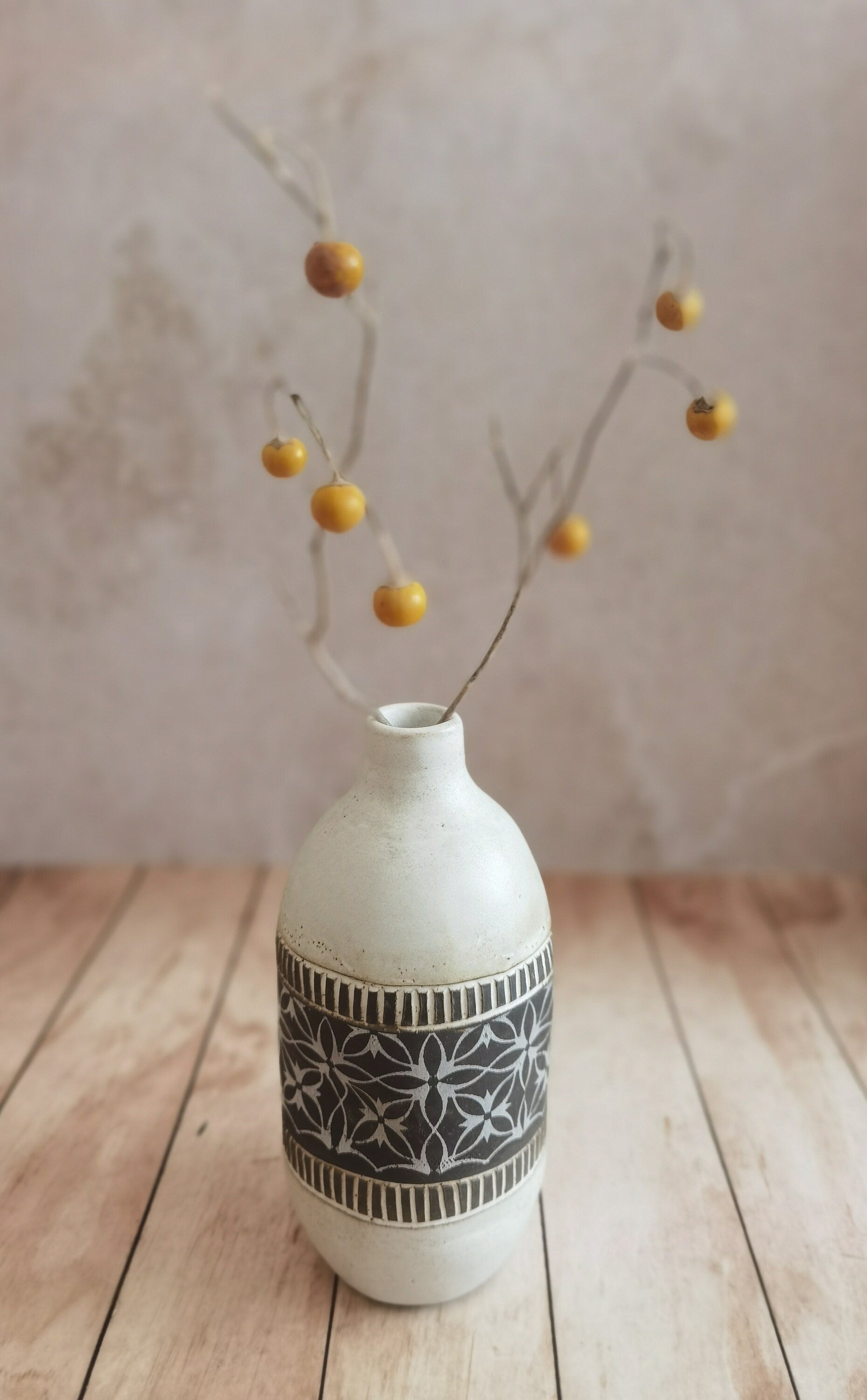 Handmade Ceramic Olive Oil Bottle: Rustic Pottery Dispenser, 30 oz