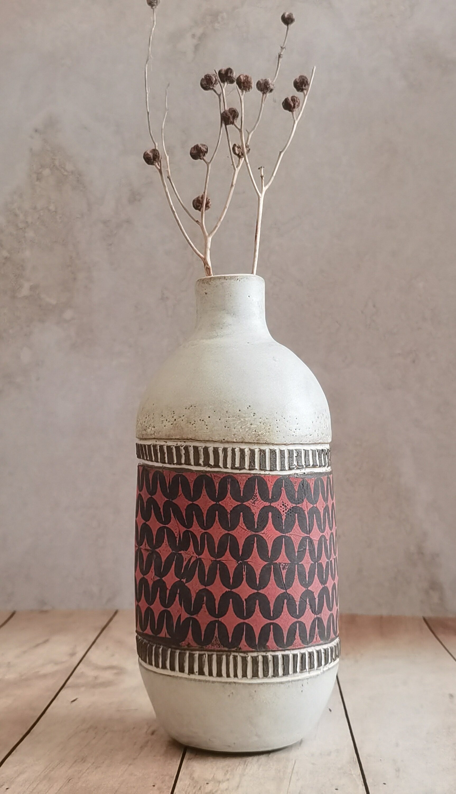 Handmade Ceramic Olive Oil Cruet: Rustic Kitchen Decor